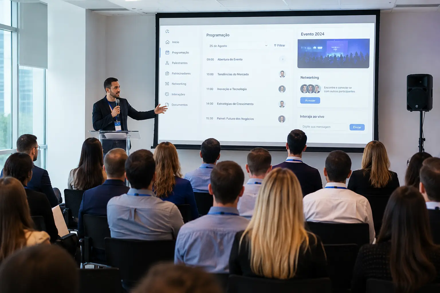 Como funciona uma plataforma de eventos na prática durante um evento ao vivo